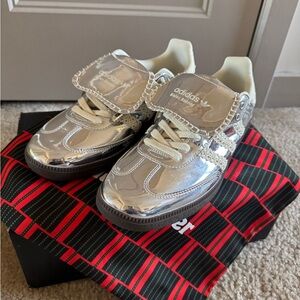 Adidas Metallic Silver Wales Bonner Sneakers